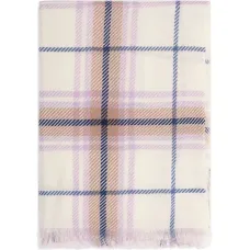 Клетчатый шарф с бахромой