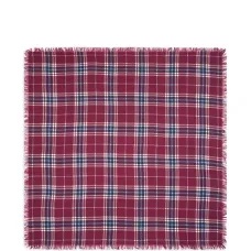 Клетчатый шарф с бахромой