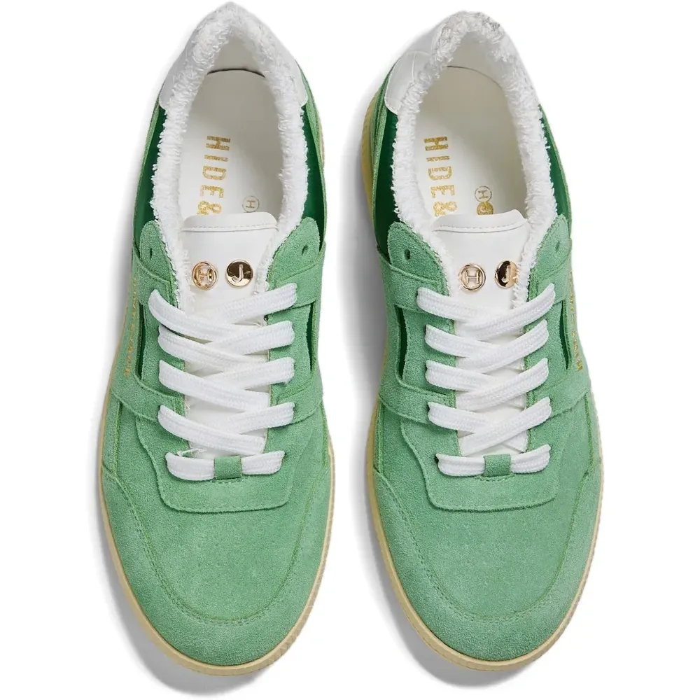 Кроссовки с лохматыми замшевыми вставками