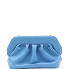 Сумка-клатч из кожи с присборенной отделкой THEMOIRè Сумка-клатч из кожи с присборенной отделкой THEMOIRè