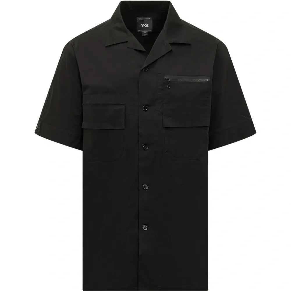 Черная рубашка с карманом