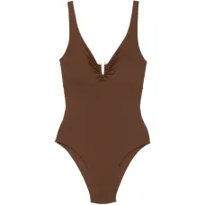 Слитный купальник с аппликацией