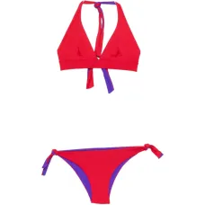 Двуцветный купальник с завязками Двуцветный купальник с завязками