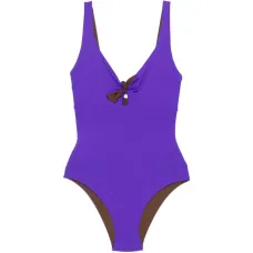 Двухцветный купальник с бантом Двухцветный купальник с бантом