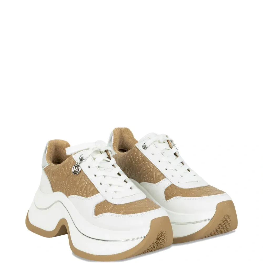 Стеганые кроссовки на платформе