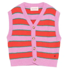 Полосатый жилет без рукавов