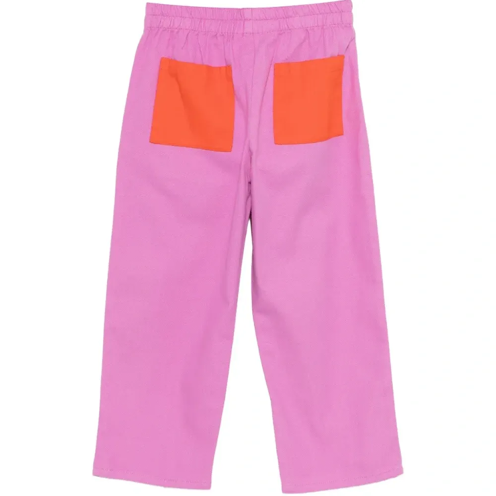 Брюки с карманами и цветными блоками