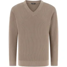 Свитер в рубчик с V-образным вырезом Свитер в рубчик с V-образным вырезом