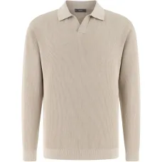 Рифленый свитер с открытым воротом