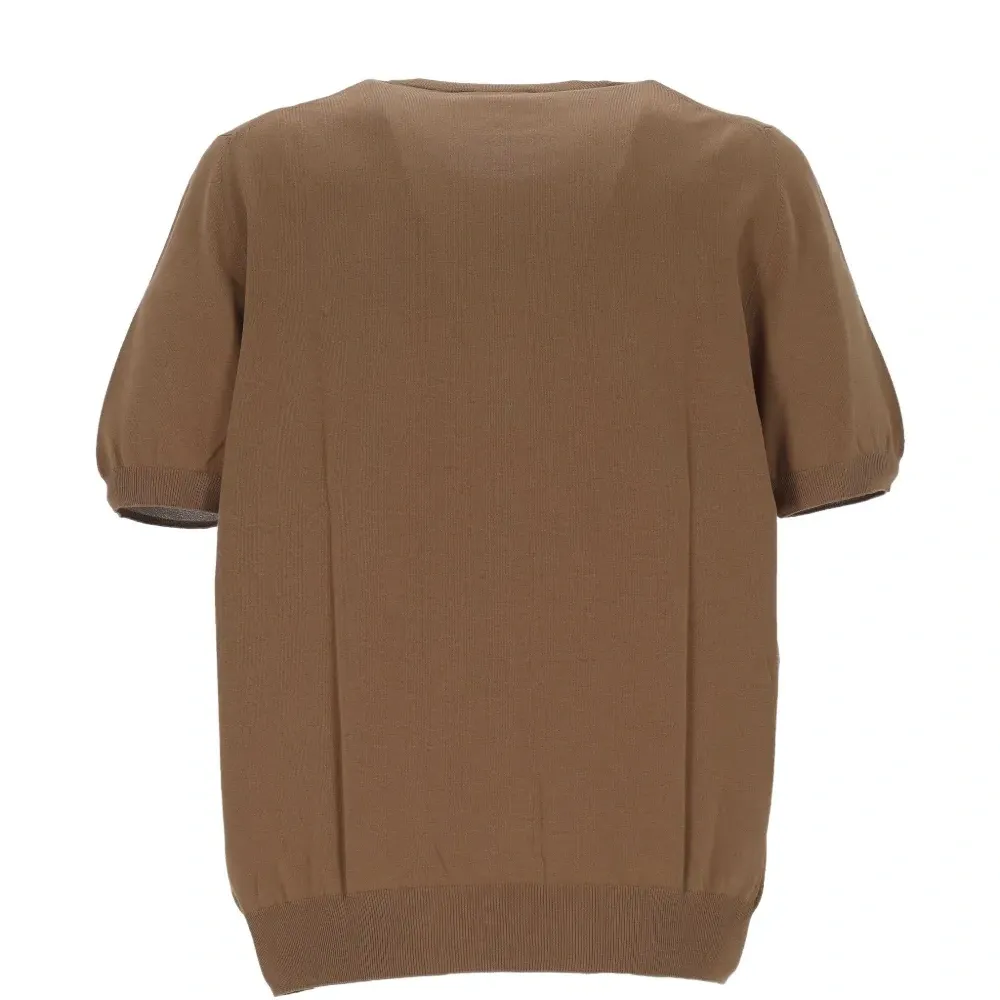 Вязаная футболка с короткими рукавами