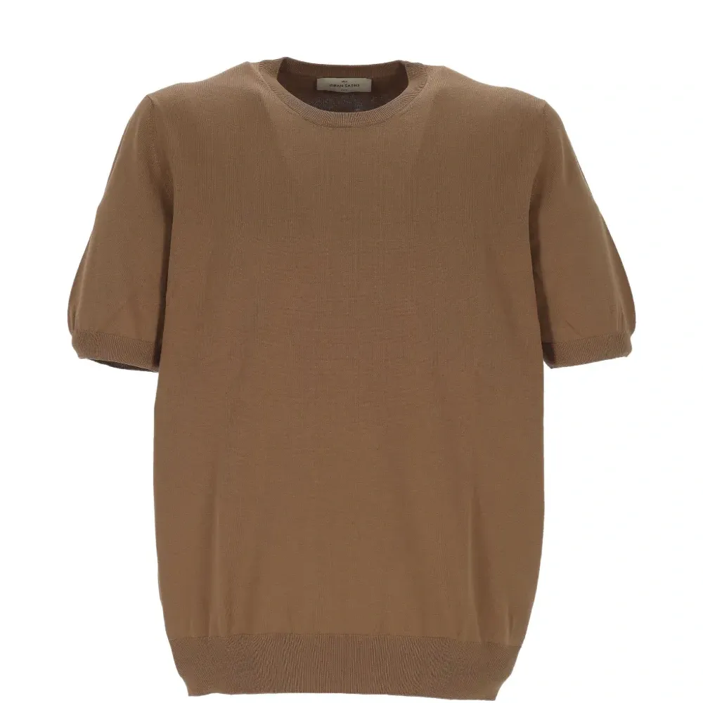 Вязаная футболка с короткими рукавами