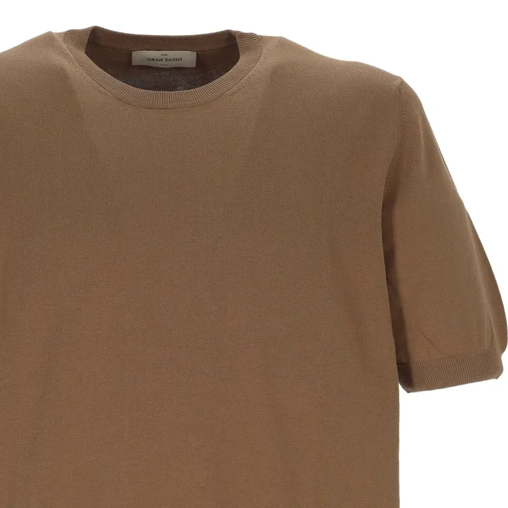 Вязаная футболка с короткими рукавами