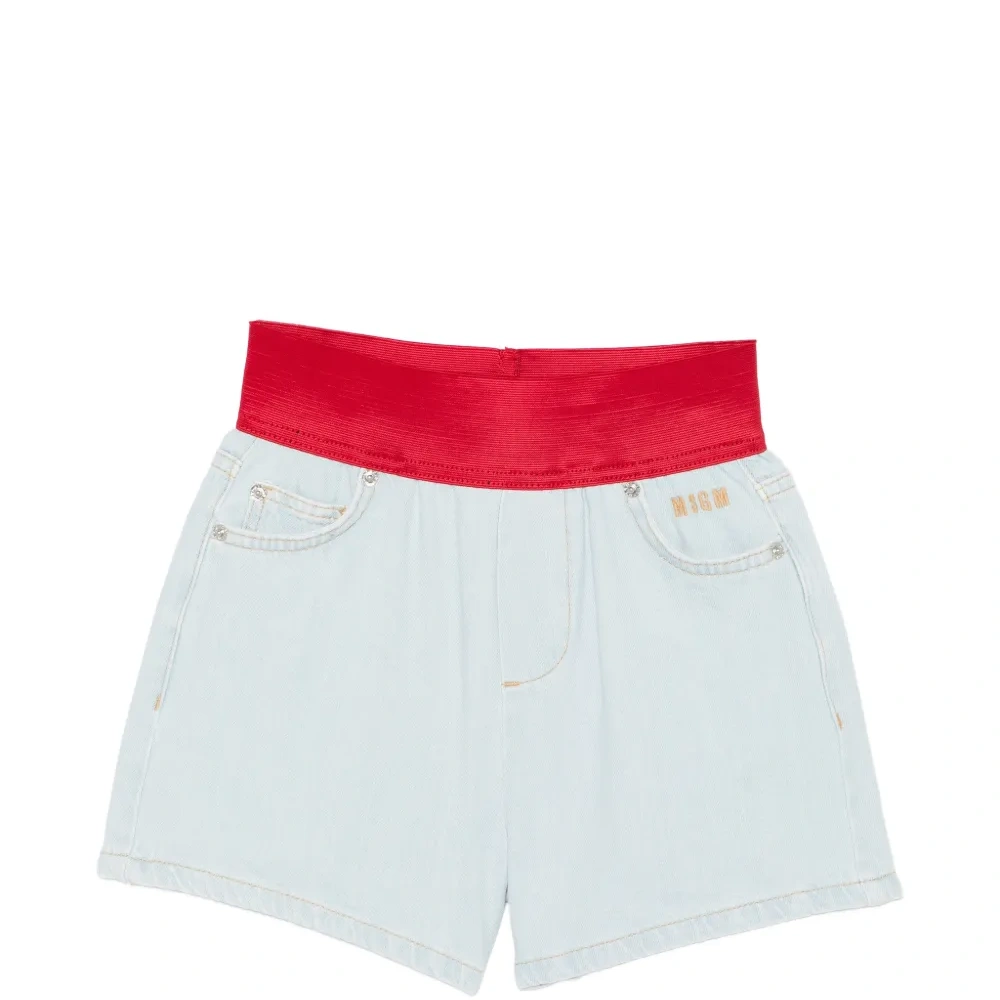 Шорты с красной талией