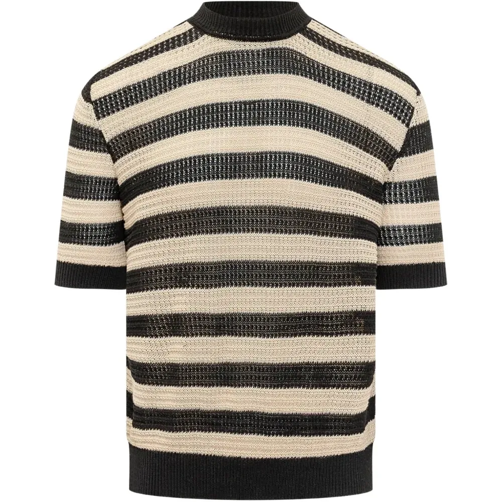 Вязаная футболка в полоску