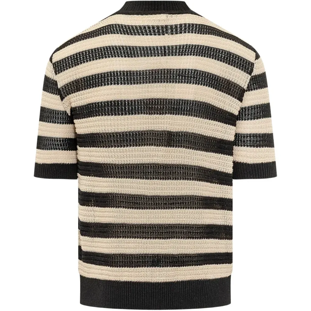 Вязаная футболка в полоску