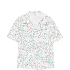 Рубашка с принтом и короткими рукавами