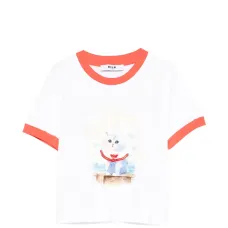 Футболка с принтом и короткими рукавами