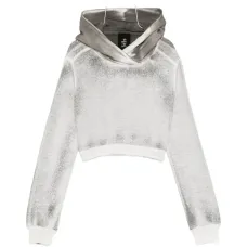 Вязаный топ с капюшоном