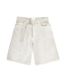 Джинсовые шорты с поясом