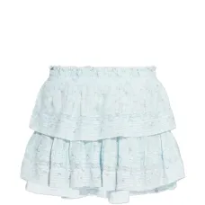 Мини-юбка с рюшами и цветочным принтом