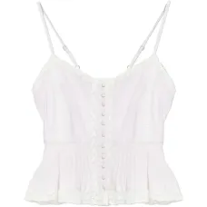 Кружевной топ на пуговицах