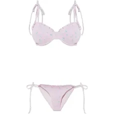 Купальник с цветочными воланами