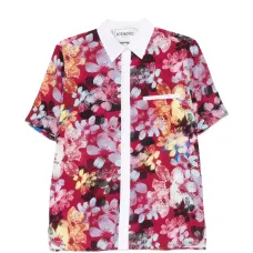 Рубашка с воротником и цветочным принтом Рубашка с воротником и цветочным принтом