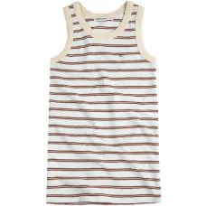 Платье в полоску с круглым вырезом