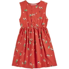 Платье с вышивкой "Ферма" и пуговицами