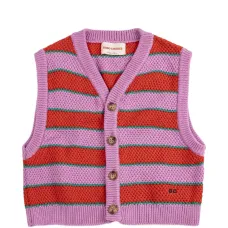 Жилет на пуговицах в полоску