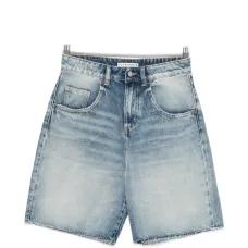 Джинсовые шорты с необработанным краем