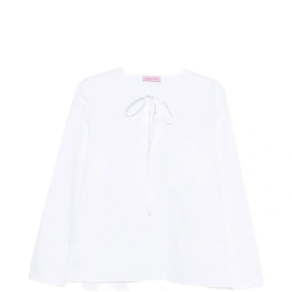 Блузка Florence с галстуком-воротником и накладными карманами