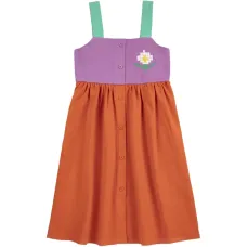 Платье с пуговицами и пиксельными маргаритками