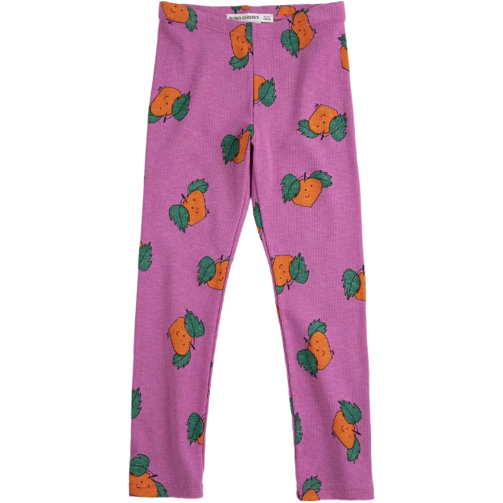 Мандариновые леггинсы на резинке