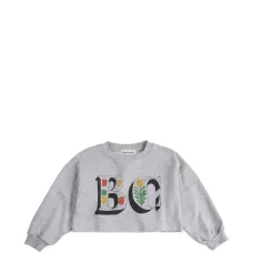 Укороченный рубчатый свитшот Spring Letters