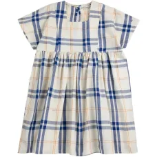 Платье в клетку тартан с квадратным вырезом