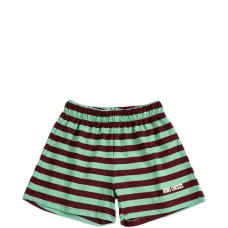 Полосатые шорты с вышивкой