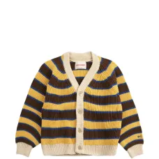 Кардиган в полоску с V-образным вырезом