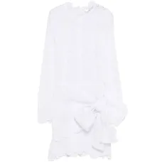 Мини-платье из кружева на талии с завязками