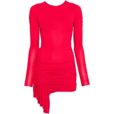 Мини-платье с оборками и драпировкой Мини-платье с оборками и драпировкой