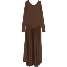 Платье макси с длинными рукавами и плиссировкой Платье макси с длинными рукавами и плиссировкой