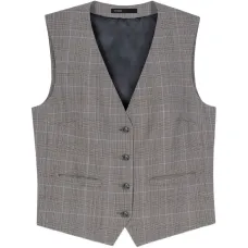 Жилет на пуговицах в клетку