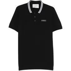 Поло с полосатым воротником