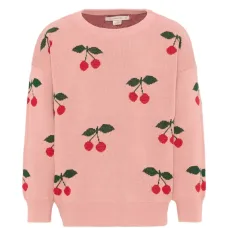 Свитер с принтом вишен