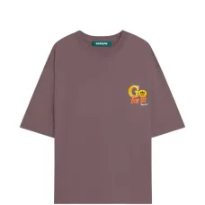 Футболка с круглым вырезом и принтом