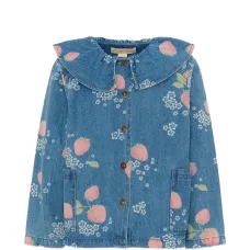 Жакет с воротником и принтом клубники Жакет с воротником и принтом клубники