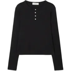 Футболка с длинными рукавами на пуговицах