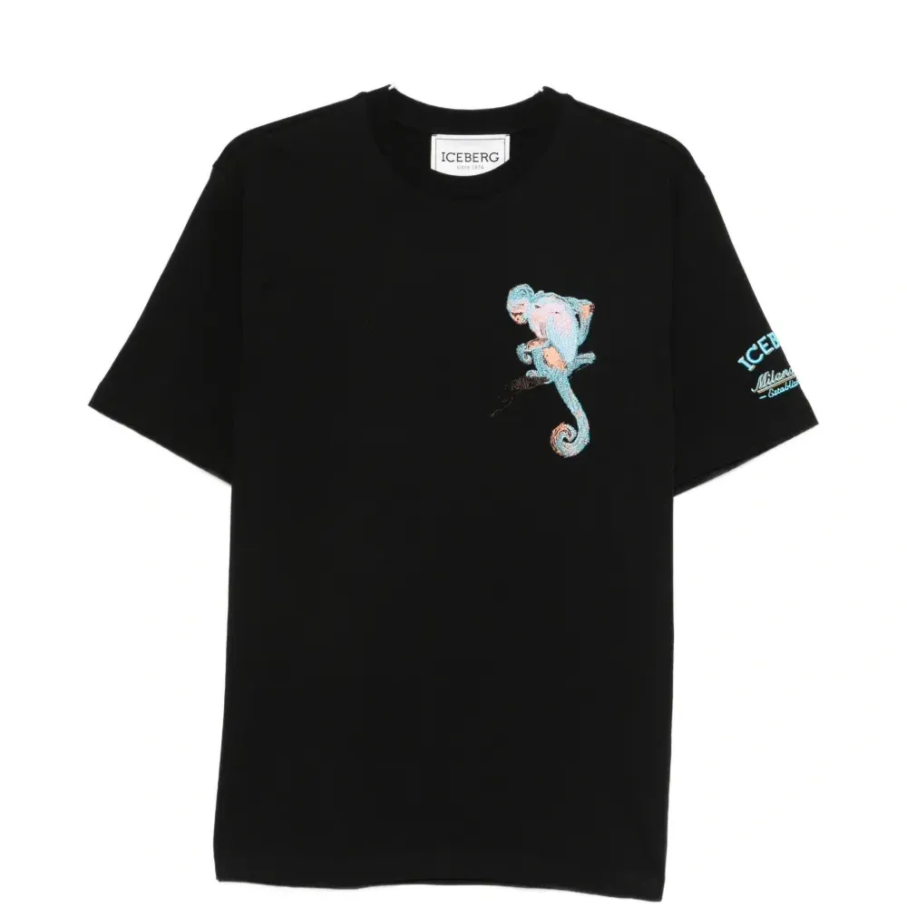 Футболка с вышивкой в виде обезьяны