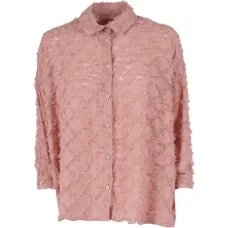 Рубашка с длинными рукавами и необработанным краем Рубашка с длинными рукавами и необработанным краем