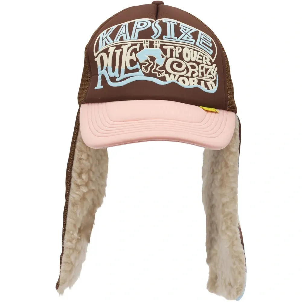 Шляпа с принтом под овчину